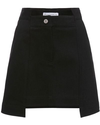 JW Anderson Short Panelled Skirt - Black