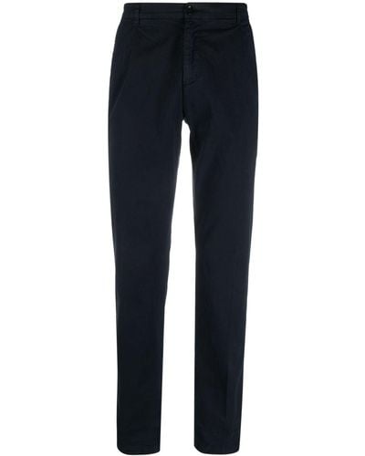 Aspesi Pleat-detail Straight-leg Trousers - Blue