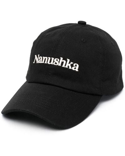 Nanushka Logo-embroidered Baseball Cap - Black