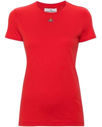 Vivienne Westwood Orb Peru T-shirt Met Korte Mouwen - Rood