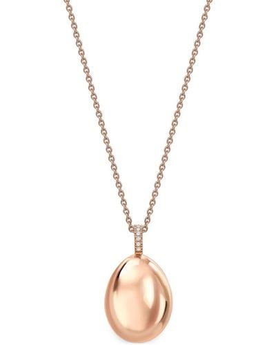 Faberge 18kt Rose Gold Essence Diamond Pendant - Metallic