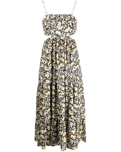 Acler Midi-jurk Met Print - Wit