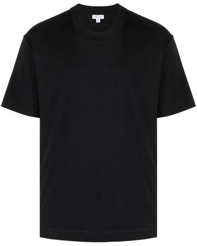 Sunspel T-shirt Met Ronde Hals - Zwart