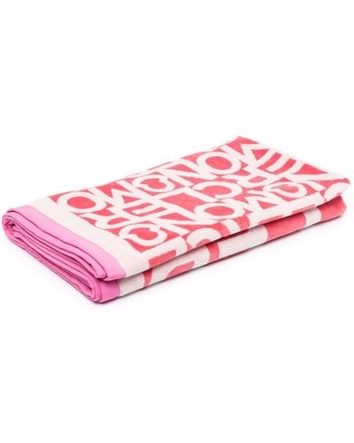 Moncler Logo-print Cotton Towel - Pink