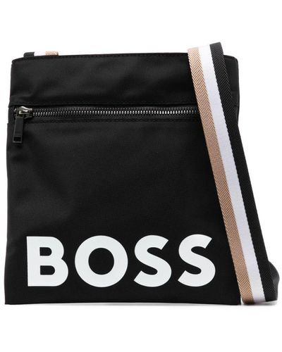 BOSS Logo-print Messenger Bag - Black