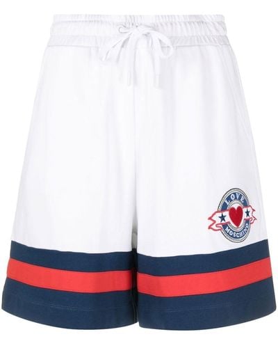 Love Moschino Shorts mit Streifen - Weiß