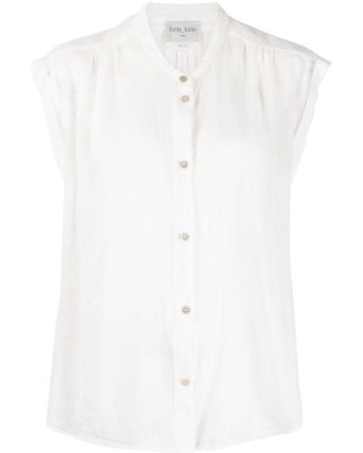 Forte Forte V-neck Cotton-blend Shirt - White