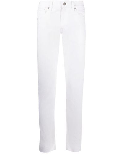 Ralph Lauren Purple Label Straight-Leg-Jeans mit Logo-Patch - Weiß