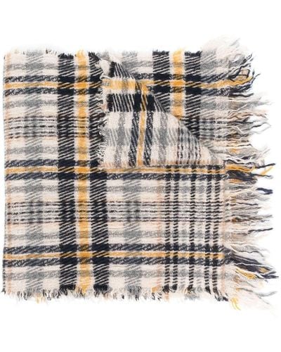 Faliero Sarti Checked Knitted Scarf - Natural