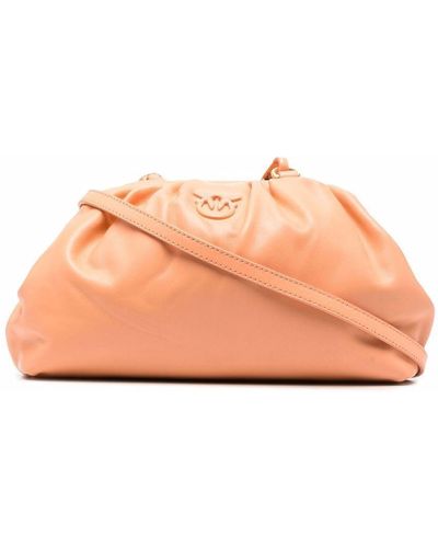 Pinko Love Chain-strap Mini Clutch Bag - Orange