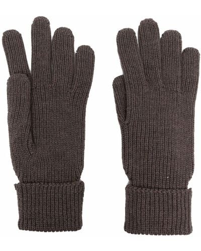 Woolrich Logo-patch Knitted Gloves - Brown
