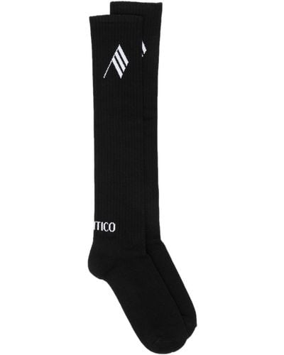 The Attico Logo-print Socks - Black