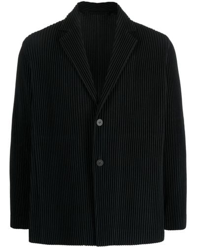Homme Plissé Issey Miyake Tailored Jacket With Logo - Black