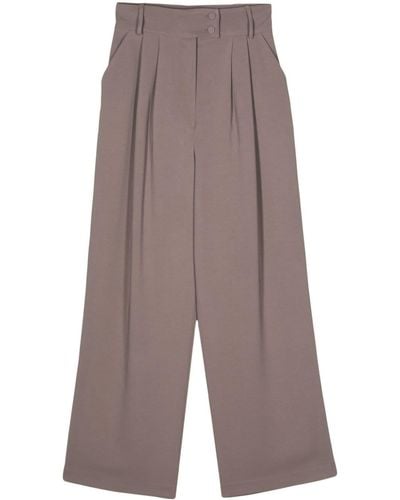 Styland High-waisted Straight Trousers - Grey