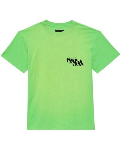 Purple Brand Graphic-print Cotton T-shirt - Green