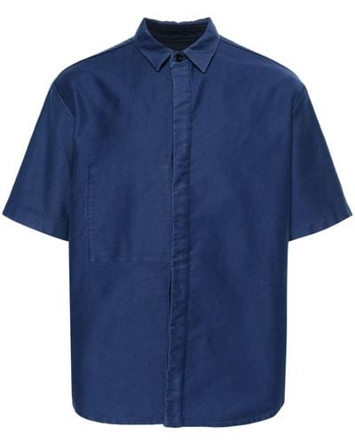 Sacai Moleskin Cotton Shirt - Blue
