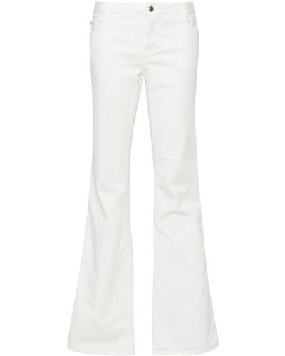 Ermanno Scervino Bootcut-Jeans mit Logo-Patch - Weiß