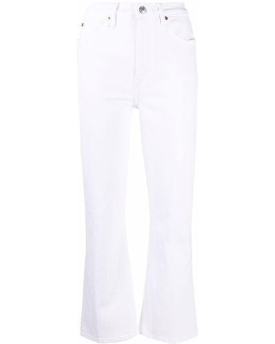 RE/DONE High-waisted Straight Leg Jeans - White