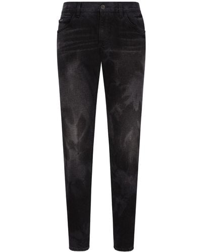Dolce & Gabbana Straight-Leg Cotton Jeans - Black