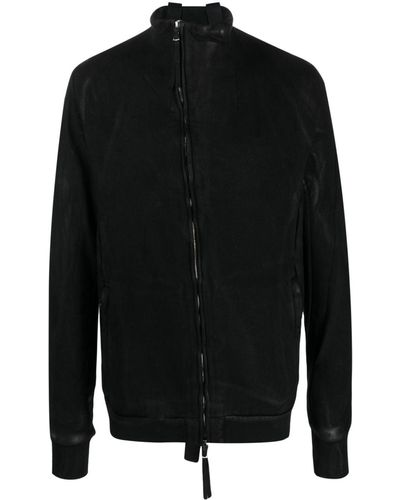 Boris Bidjan Saberi High-neck Cotton Lightweight Jacket - Black