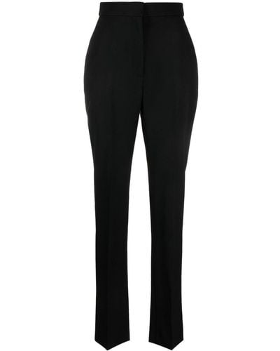Alexander McQueen High-waisted Tailored Wool Pants - Black