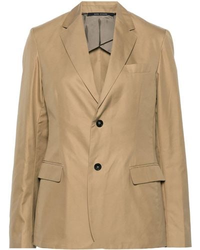 Sofie D'Hoore Single-breasted Cotton Blazer - Natural