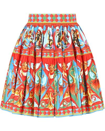 Dolce & Gabbana Graphic-print Flared Skirt