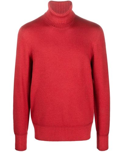 Drumohr Pullover mit Rollkragen - Rot