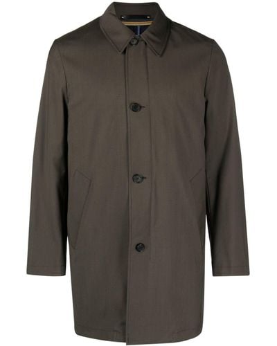 Paul Smith Storm System Single-breasted Coat - Gray