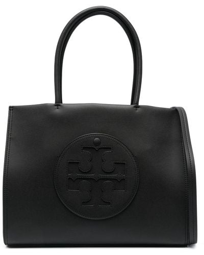 Tory Burch Bolso shopper Elle con parche del logo - Negro