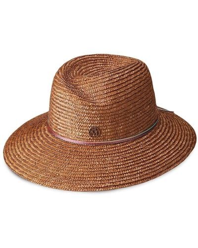 Maison Michel Andre Seasonal Iconic Straw Hat - Brown