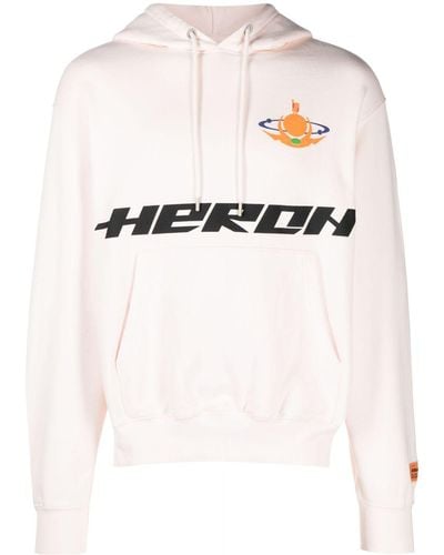 Heron Preston Hp Burn Cotton Hoodie - White