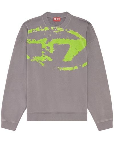 DIESEL S-boxt-n5 Cotton Sweatshirt - Gray