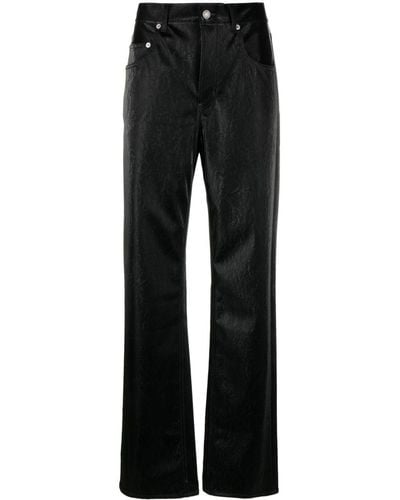 Saint Laurent Wide-Leg-Jeans mit hohem Bund - Schwarz