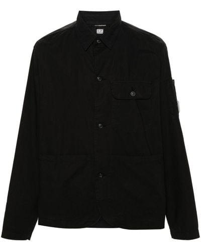 C.P. Company Lens-detail Cotton Shirt - Black