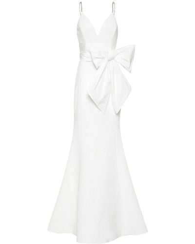 Rebecca Vallance Genevieve Bow-embellished Gown - White