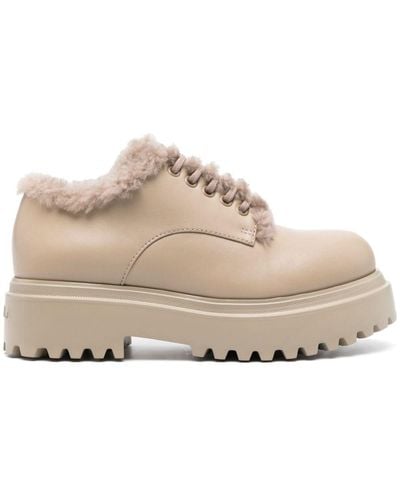 Le Silla Ranger 55mm Leather Lace-up Shoes - Natural