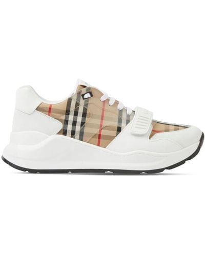 Burberry Vintage Check-pattern Sneakers - White