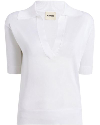 Khaite The Julita Poloshirt - Weiß