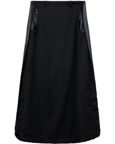 Adererror Roba A-line Midi Skirt - Black