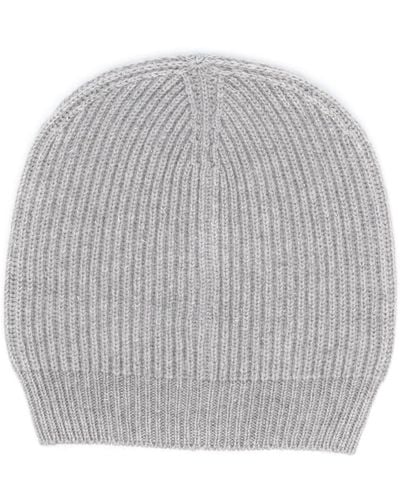 Peserico Ribbed-knit Pull-on Beanie - Grey