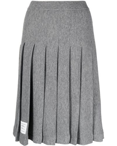 Knee length top gray skirts