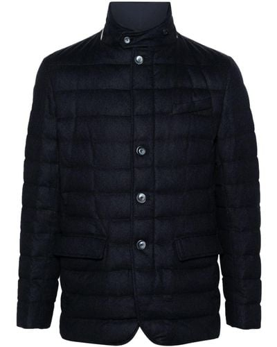 Herno High-neck quilted down jacket - Blau