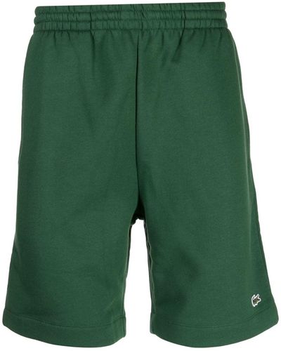Lacoste Logo-patch Cotton Blend Track Shorts - Green