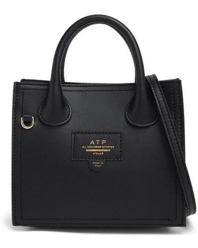 Atp Atelier Masicelle Logo-print Shoulder Bag - Black