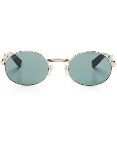 Cartier Sonnenbrille mit ovalem Gestell - Grün