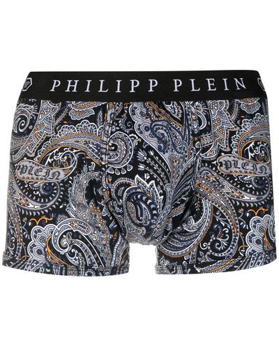 Philipp Plein Shorts mit Paisleymuster - Schwarz