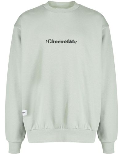 Chocoolate Logo-print Cotton Sweatshirt - Grey