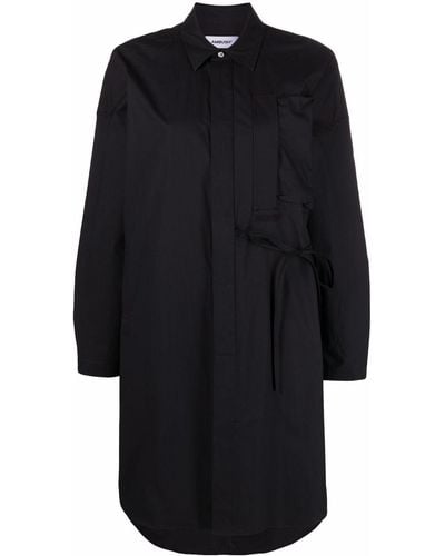 Ambush Vestido camisero largo con diseño oversize - Negro