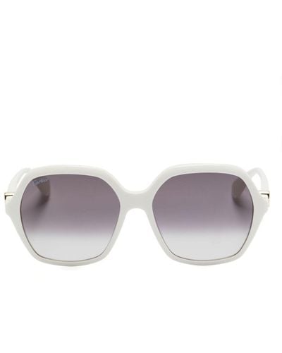 Cartier Geometric-frame Sunglasses - Grey